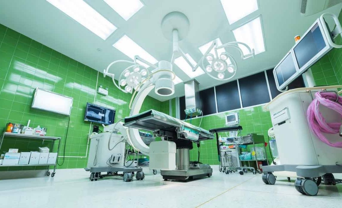 Healthcare cleaning in empty operating room