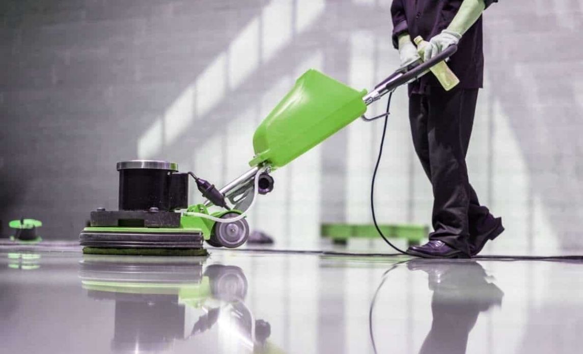Keeping floors in commercial areas clean