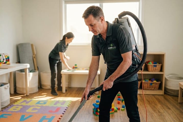 Crewcare cleaner in an early childhood centre